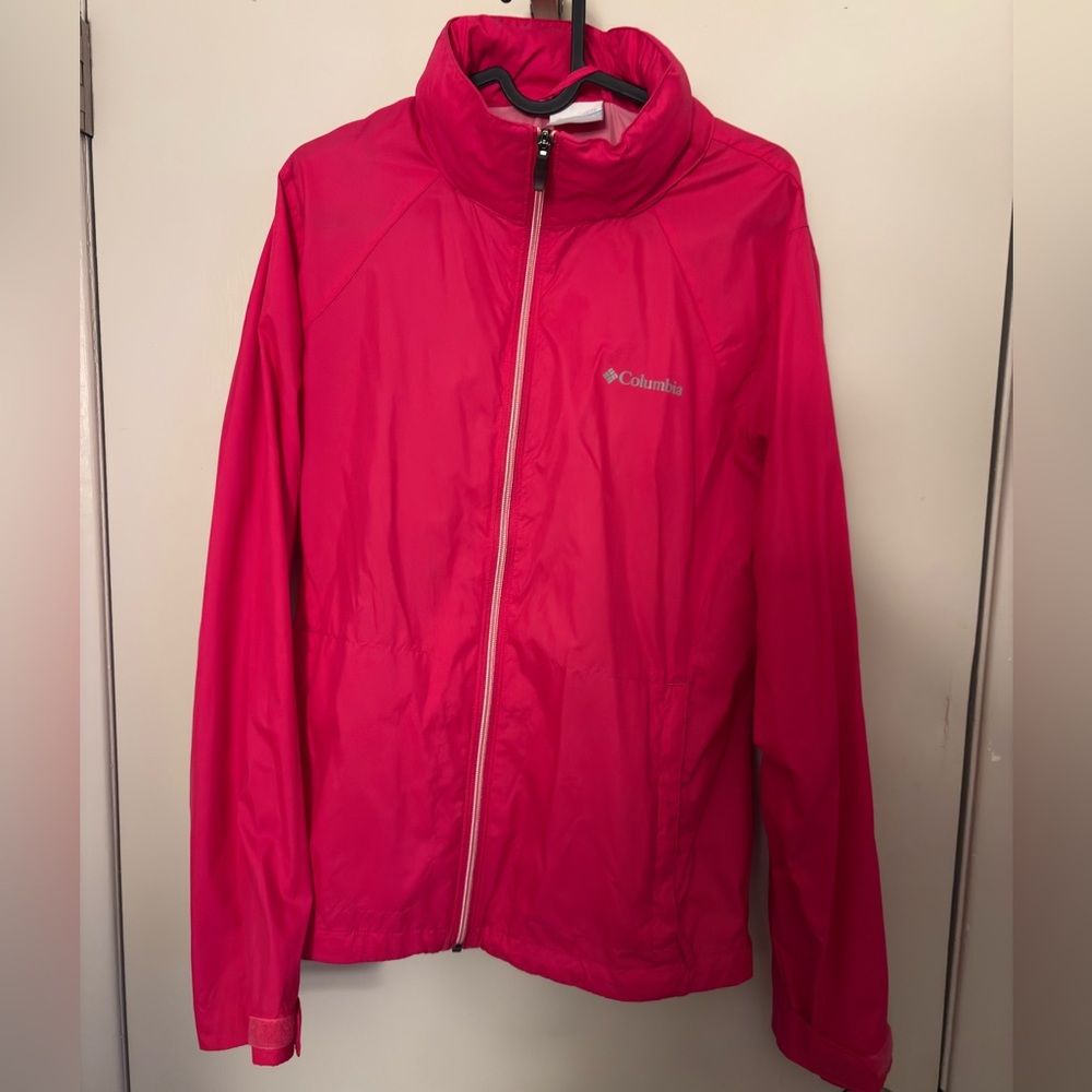 Columbia Nylon Rain Coat Hot pink Size L